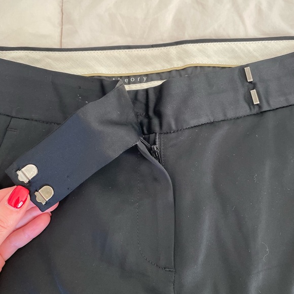 Theory Women’s Satiny Slacks/Trousers Dress Pants with Wide Leg in Size 0 - Picture 3 of 5